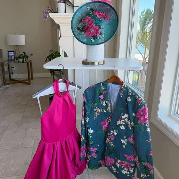 Men’s Kentucky Derby/Oaks Cotton-Linen Floral Blazer - Picture 3 of 8